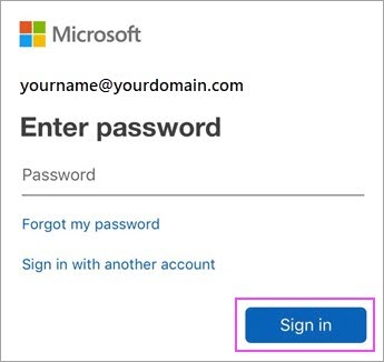 Enter your Outlook.com password